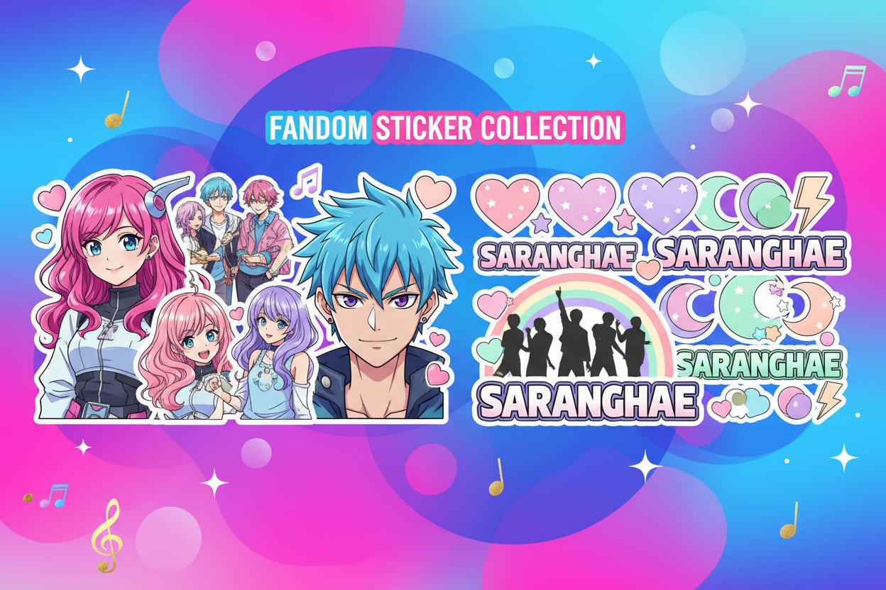 Anime and K-pop Stickers