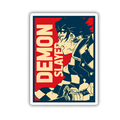 Demon Slayer poster sticker on laptop
