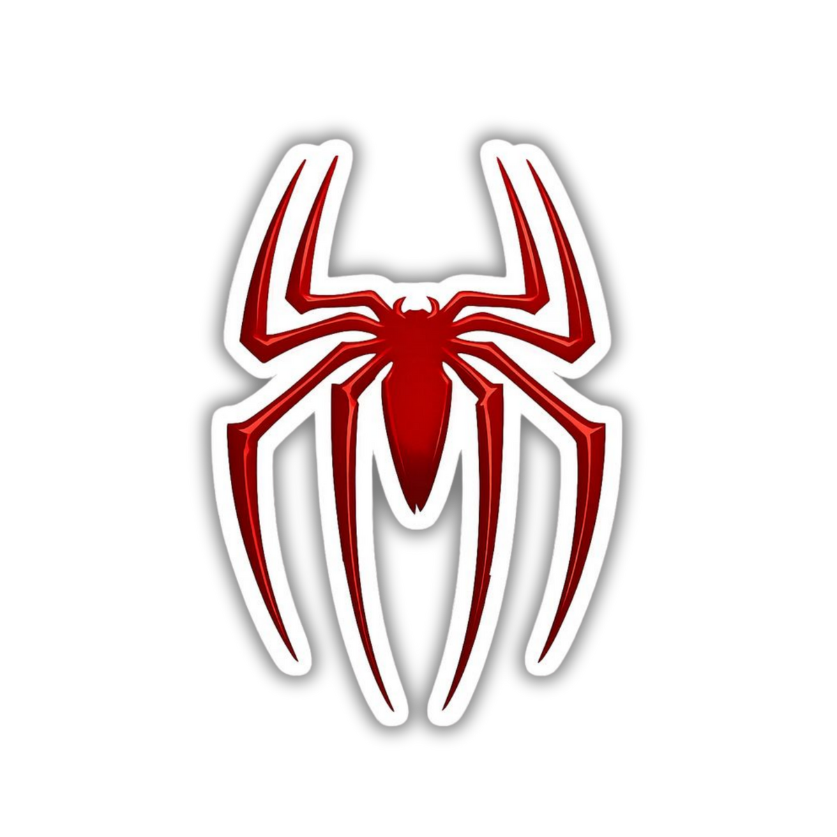 Spider-Man logo sticker on phone