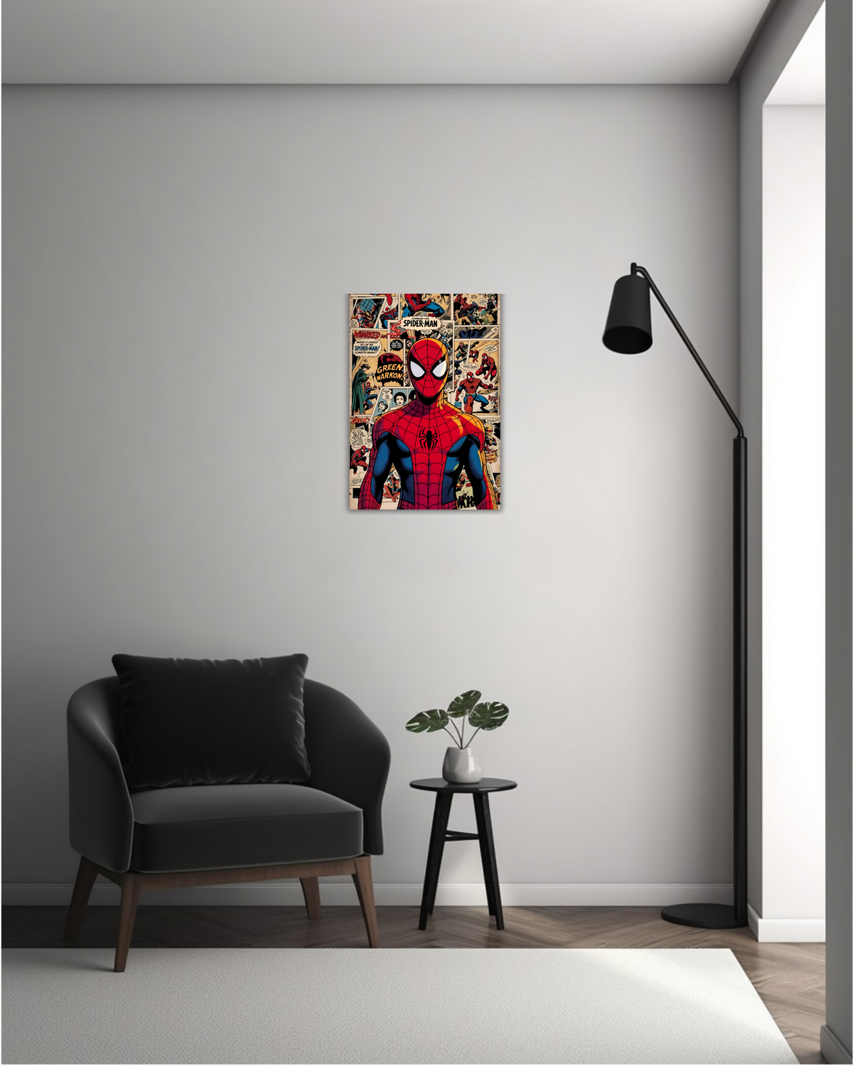 Spider-Man comic collage A3+ poster