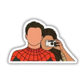 Spider-Man and MJ selfie sticker on phone