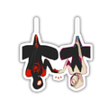 Miles and Gwen upside down sticker on phone