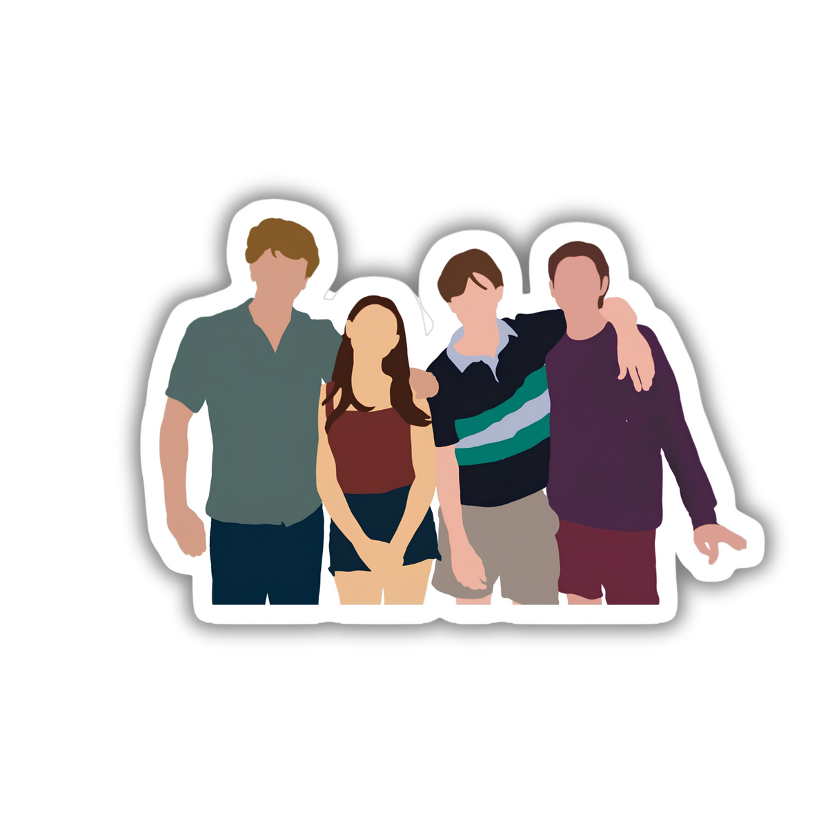 TSITP squad cousins beach group sticker closeup