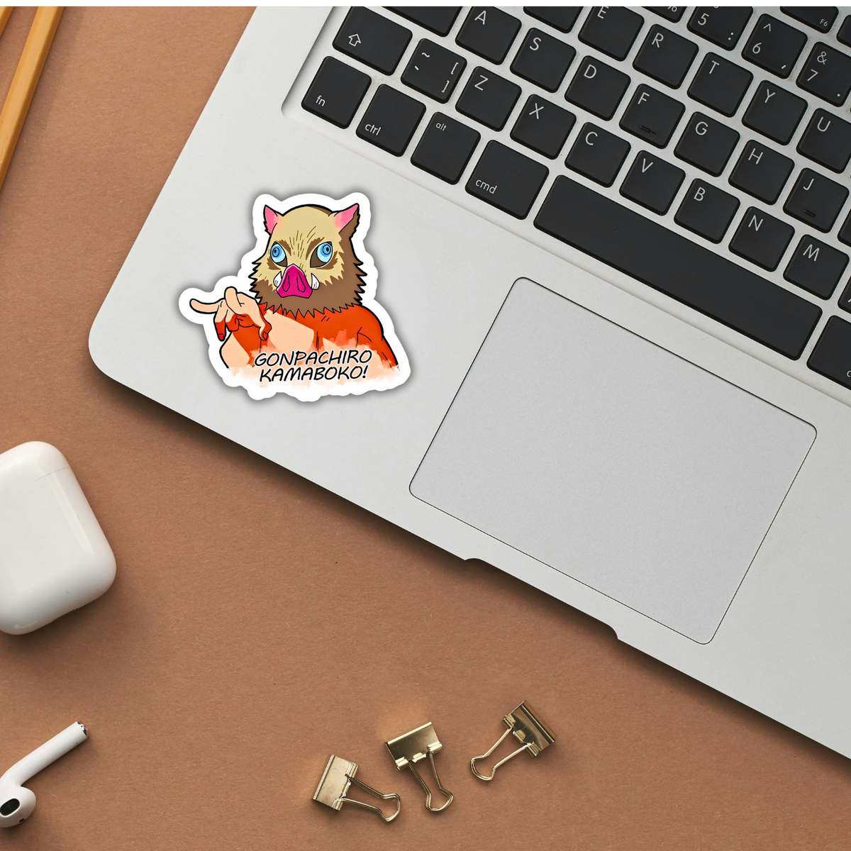 Gonpachiro Kamaboko Sticker - Demon Slayer Boar Mask