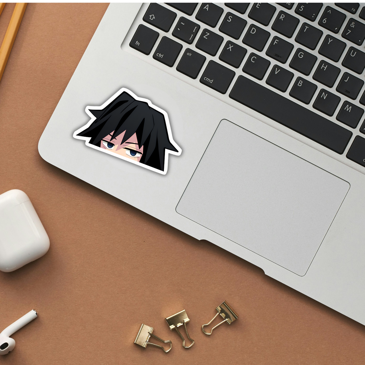 Giyu Tomioka Demon Slayer sticker applied to a phone
