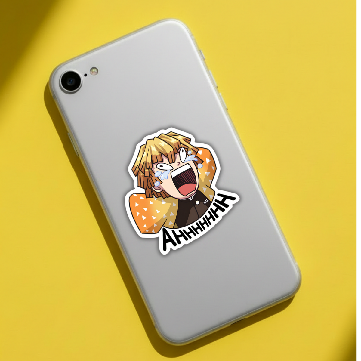 Aahhhh Zenitsu Demon Slayer sticker artwork