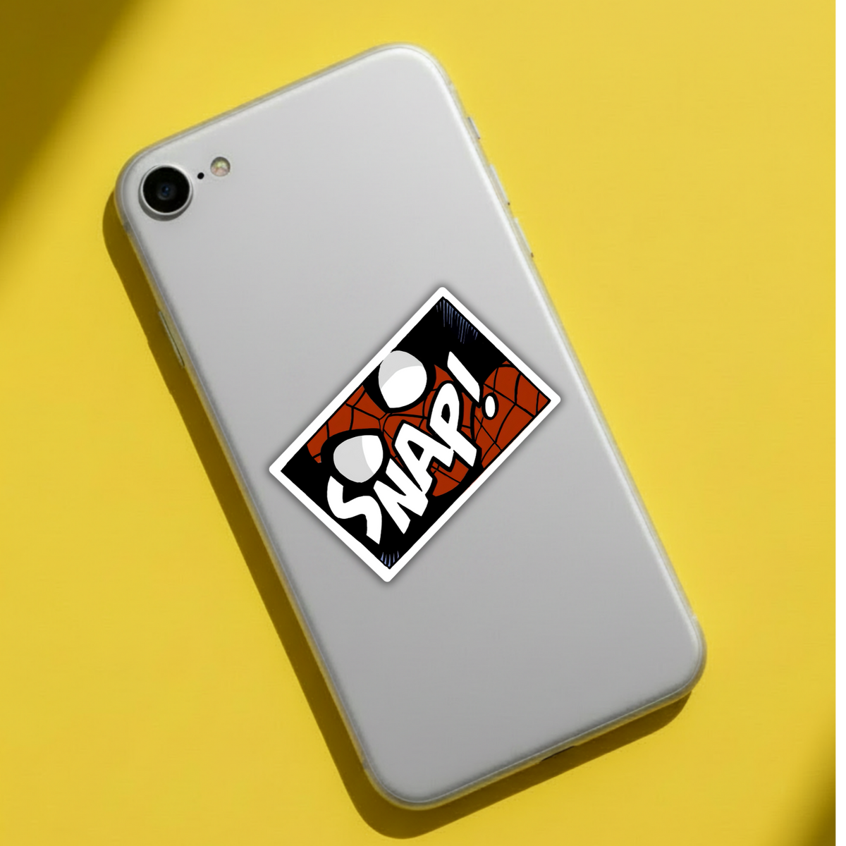 Spider-Man SNAP! comic panel sticker on phone