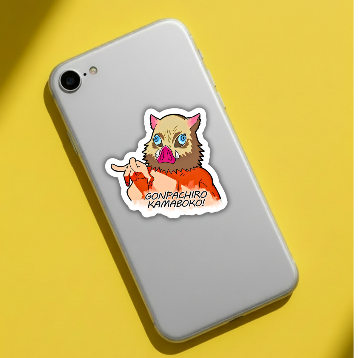 Gonpachiro Kamaboko Sticker - Demon Slayer Boar Mask