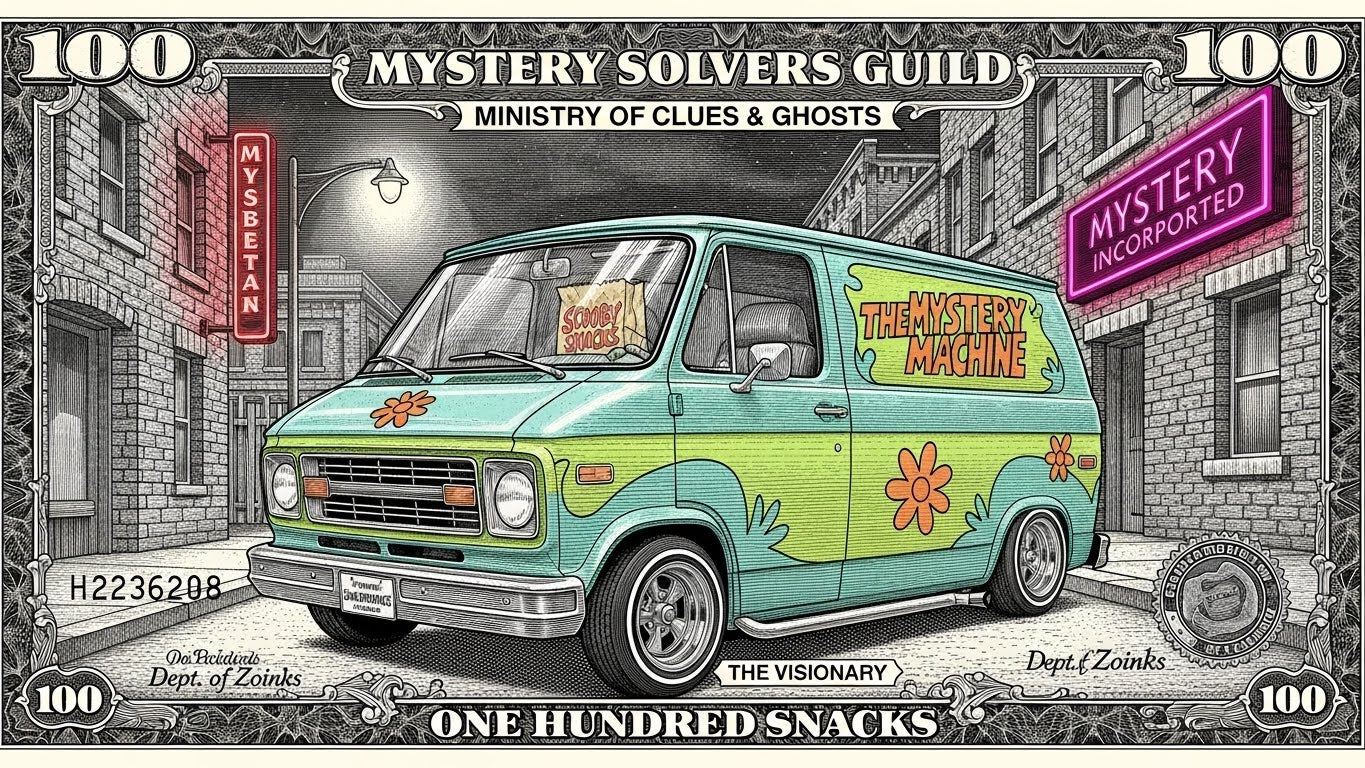 Mystery Machine Currency Sticker