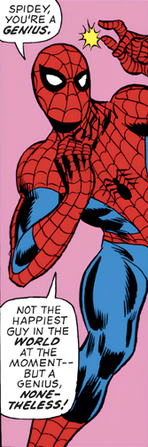 Spidey You're A Genius comic panel vinyl sticker