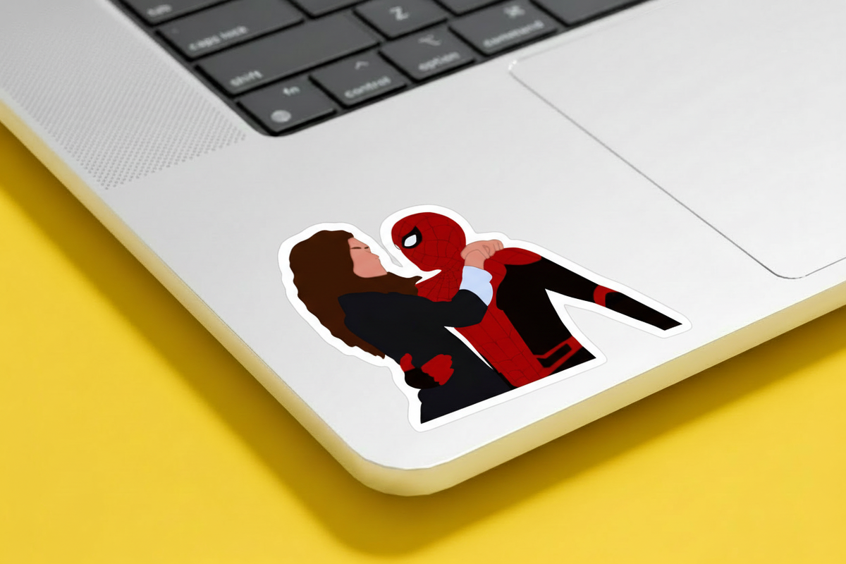 Spider-Man & MJ Sticker Mockup
