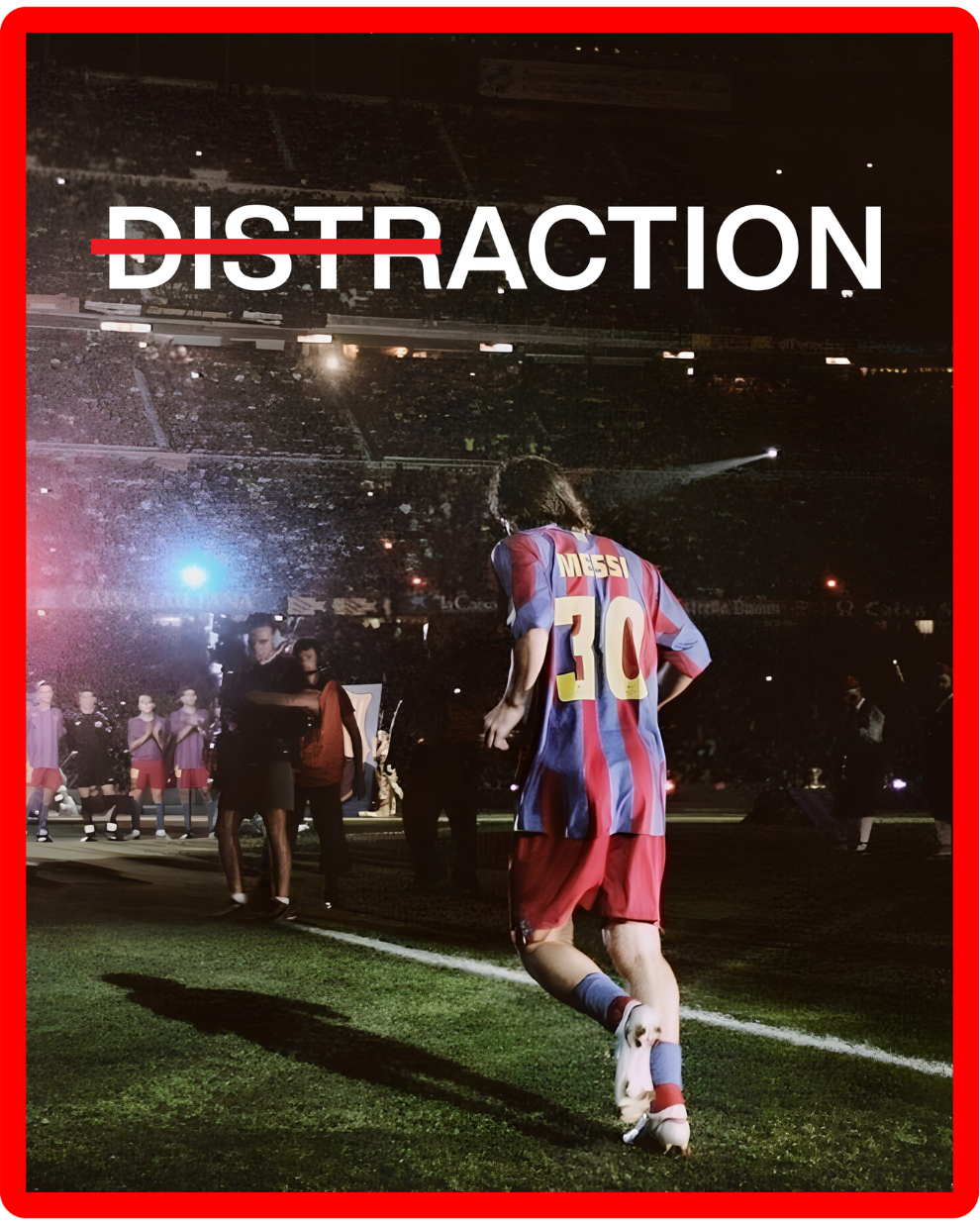 No Distraction Messi Motivational Sticker