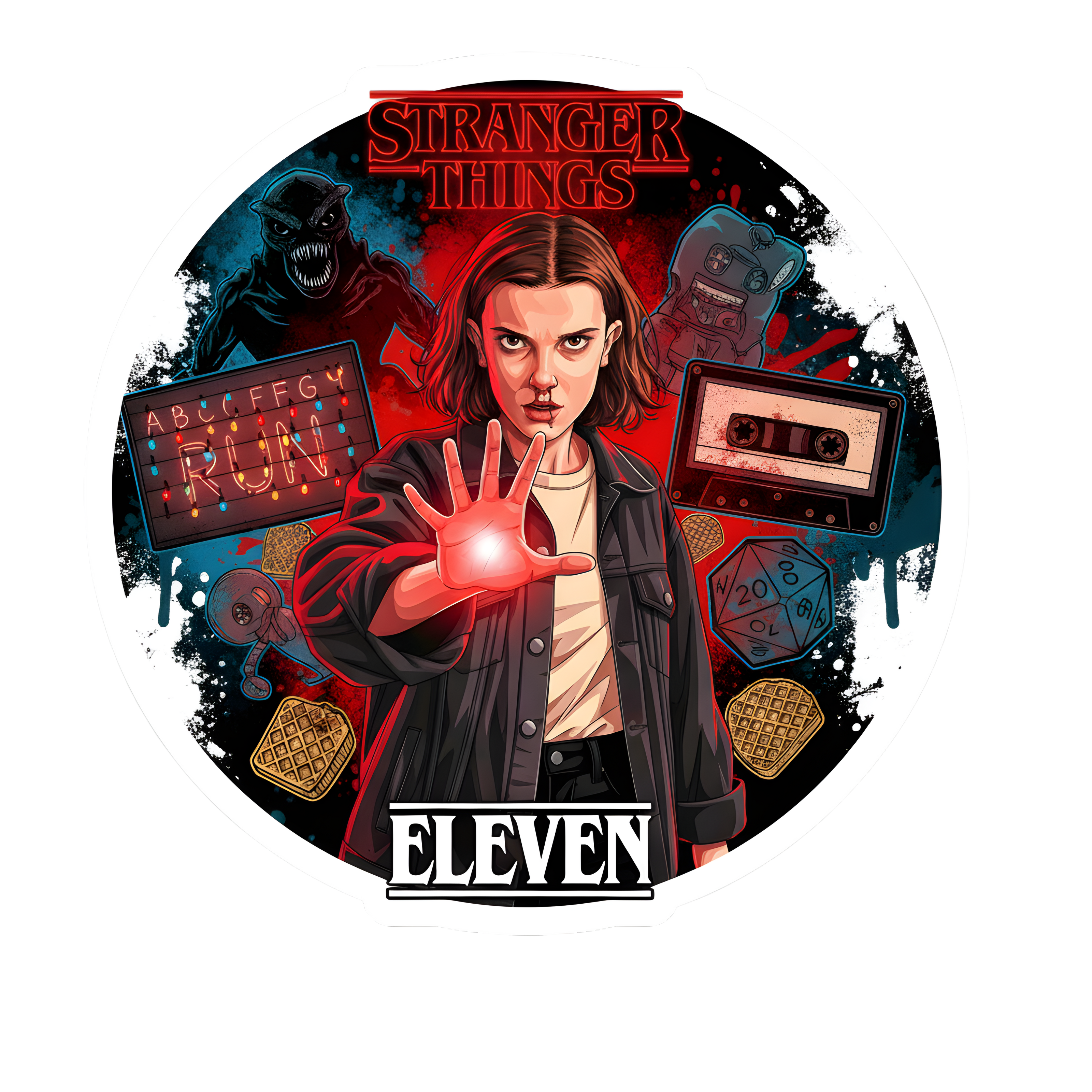 Retro Telekinetic Hero Sticker