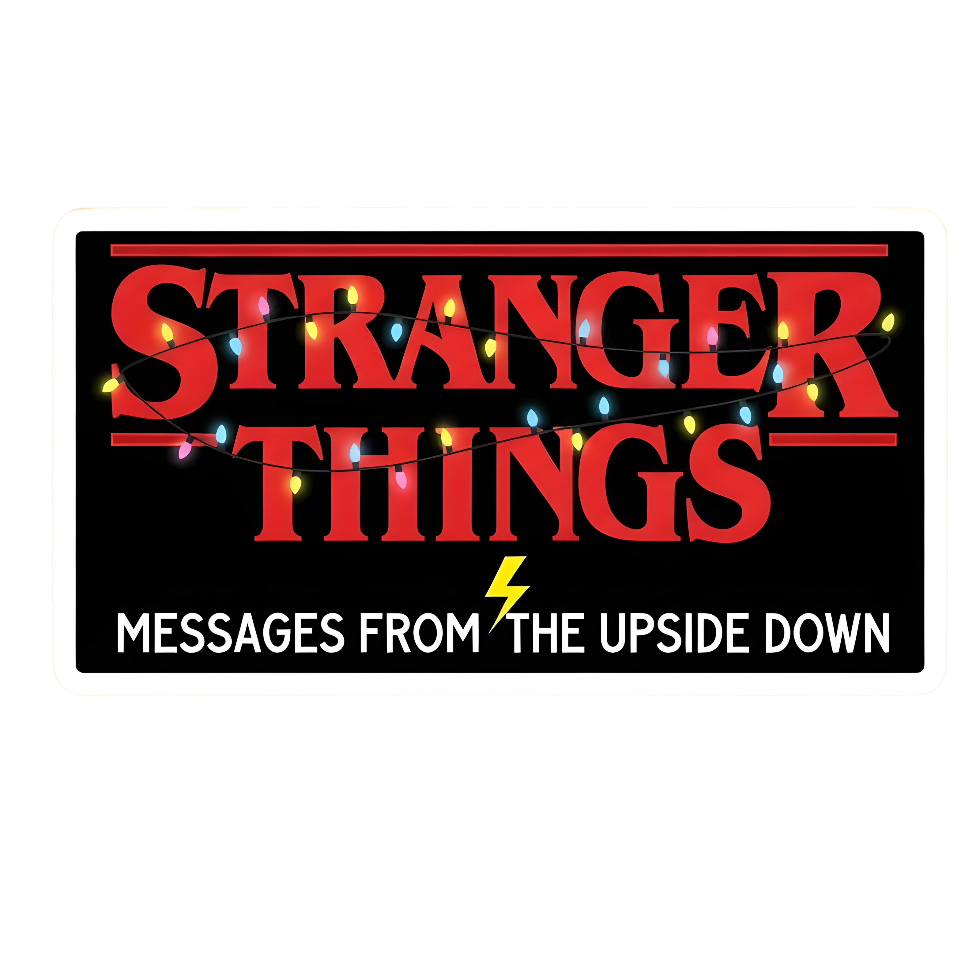 Message from upside down sticker