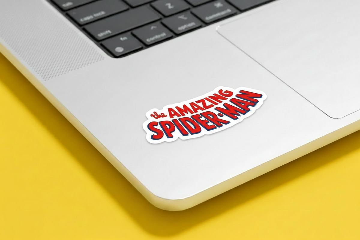 The Amazing Spider-Man Sticker - Laptop Mockup